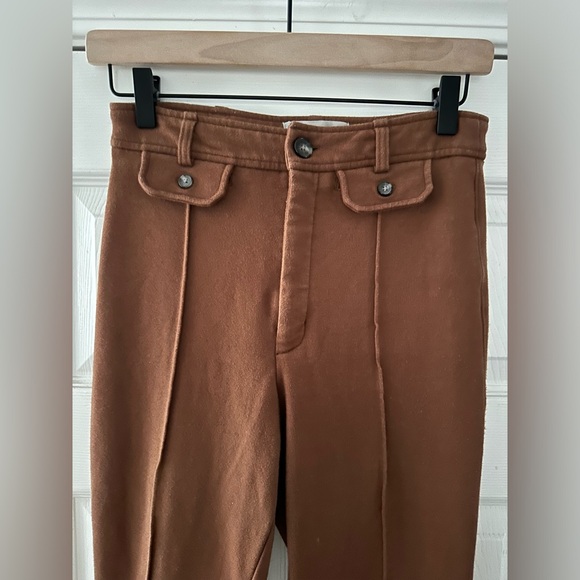 Everlane Brown The Work It Ponte Knit Pants Women Size 4 Stretch Front Seam - Picture 3 of 9